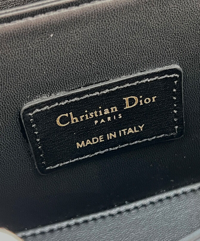 Christian Dior Small 30 Montaigne Avenue Top Handle Bag Black